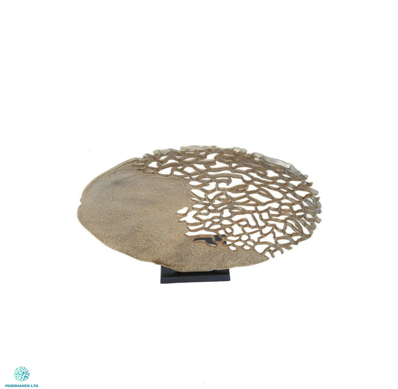 Kyle Black Gold Round Sculpture