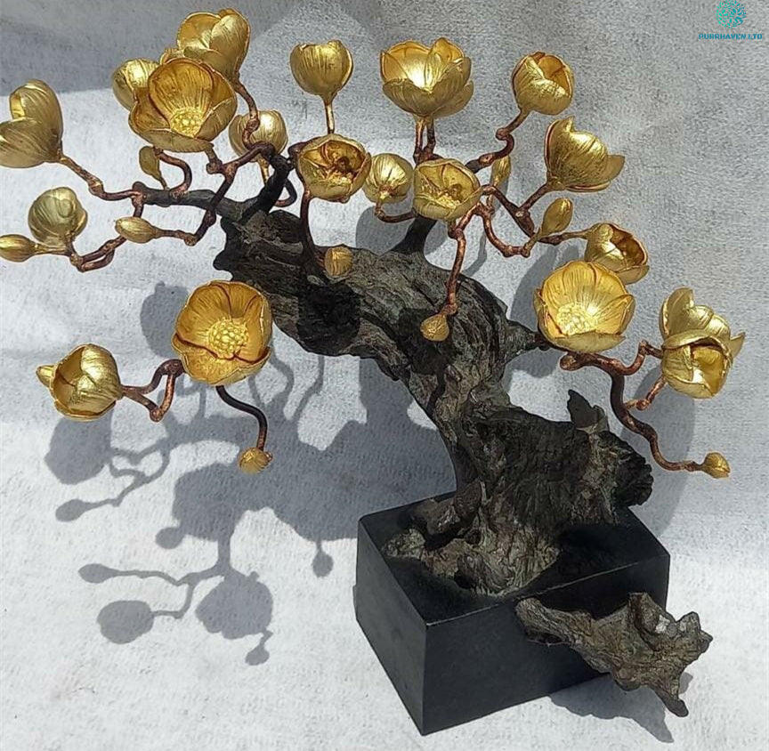 Sonoran Bronze Flower Table Sculpture