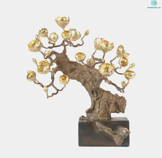 Sonoran Bronze Flower Table Sculpture