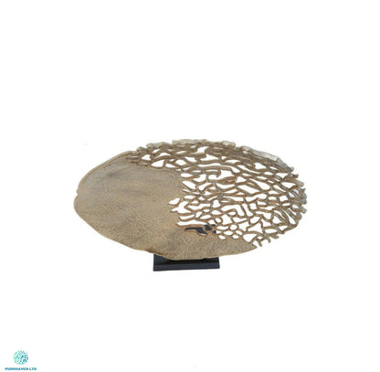 Kyle Black Gold Round Sculpture