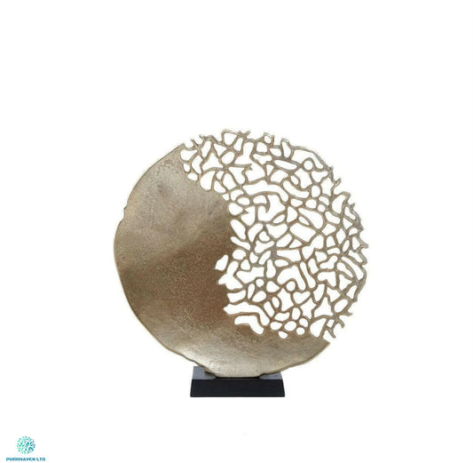 Kyle Black Gold Round Sculpture