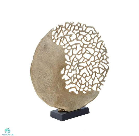 Kyle Black Gold Round Sculpture